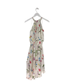 PARKER HALTER FLORAL DESIGNER DRESS WHITE MULTI XSMALL