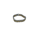 TWO TONE WATERPROOF CHAIN BRACELET STAINLESS STEEL/GOLD PLATE 18CM