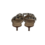 TRINA TURK LEATHER SANDALS SHOES CREME ORANGE 9.5