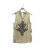 ROBERT RODRIGUEZ RET$275 BEADED SLEEVELESS DESIGNER TOP LEMON ICE 10