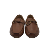 JOHNSTON & MURPHY LEATHER LOAFER SHOES BROWN 10M