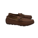 JOHNSTON & MURPHY LEATHER LOAFER SHOES BROWN 10M