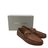 JOHNSTON & MURPHY LEATHER LOAFER SHOES BROWN 10M