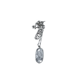 KENDRA SCOTT CHAIN PENDANT NECKLACE SILVERTONE WHITE