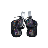 FENDI RUBBER FLIP FLOP DESIGNER SHOES BLACK 38