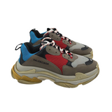 BALENCIAGA TRIPLE S SNEAKERS MEN SHOE BLUE/RED 9