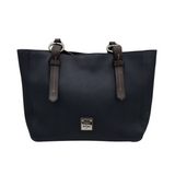 DOONEY & BOURKE PEBBLE TOTE W/DUSTBAG HANDBAG NAVY BROWN