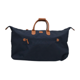 CANVAS DUFFLE BAG LUGGAGE NAVY BROWN