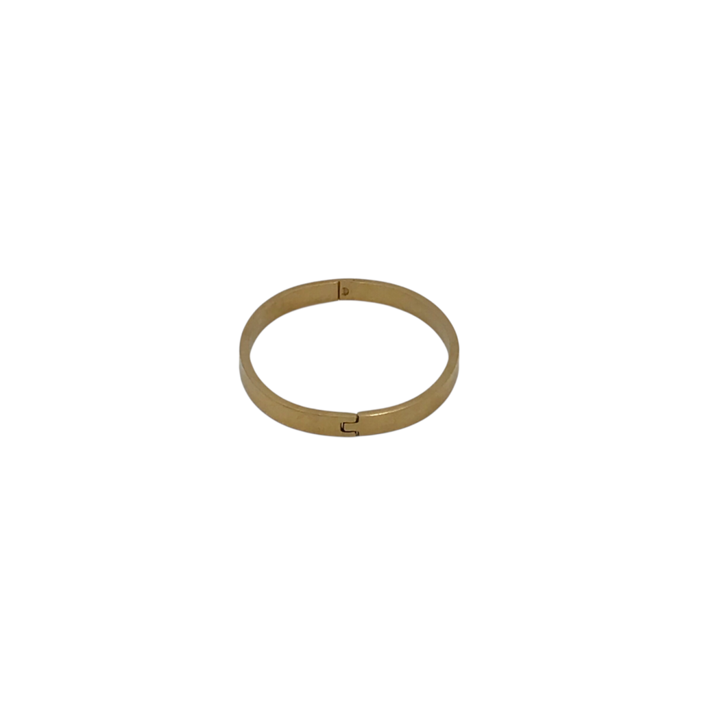 WATERPROOF MEDIUM BANGLE BRACELET GOLD TONE