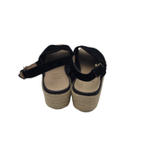SPERRY ESPADRILLE WEDGE SHOES BLACK 6.5M