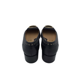 SALVATORE FERRAGAMO RET$523 BLOCK HEEL LOAFER DESIGNER SHOES BLACK 9.5B