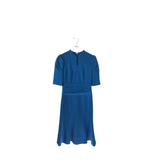 CAROLINA HERRERA KEY HOLE SHORT SLEEVE DESIGNER DRESS BLUE 8