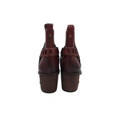 SAM EDELMAN RET$190 HARNESS LEATHER ANKLE BOOTS RED 10