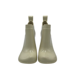 BOTTEGA VENETA "SHINE" RUBBER RAIN BOOTIES LUXE BOOTS IVORY 37