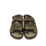 CHANEL "DAD SANDALS" PONYHAIR LUXE SHOES TAUPE 36.5