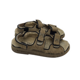 CHANEL "DAD SANDALS" PONYHAIR LUXE SHOES TAUPE 36.5