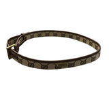 GUCCI CANVAS BELT LUXE BELT BROWN SMALL