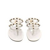 VALENTINO ROCKSTUD JELLY SANDALS LUXE SHOES WHITE 36