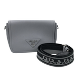 PRADA "FLOU FLAP" SHOULDER BAG LUXE HANDBAG GREY