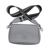 PRADA "FLOU FLAP" SHOULDER BAG LUXE HANDBAG GREY