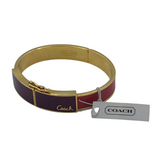 COACH BANGLE BRACELET GOLDTONE PURPLE