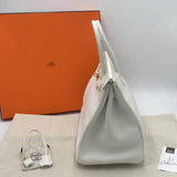 HERMES BIRKIN WITH CLOCHETTE LOCK & 2 KEYS LUXE HANDBAG BLANC EPSOM 35