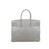 HERMES BIRKIN WITH CLOCHETTE LOCK & 2 KEYS LUXE HANDBAG BLANC EPSOM 35