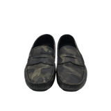 PRADA SAFFIANO CAMO LOAFERS MEN SHOE GREEN 9DD