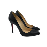 CHRISTIAN LOUBOUTIN RET $845 NAPPA LEATHER "PIGALLE" LUXE SHOES BLACK 37