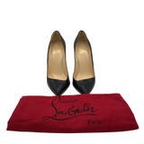 CHRISTIAN LOUBOUTIN RET $845 NAPPA LEATHER "PIGALLE" LUXE SHOES BLACK 37