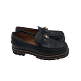 COACH LOAFER FLOWERS SHOES BLACK 9B