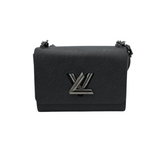 LOUIS VUITTON "TWIST" MM EPI LEATHER LUXE HANDBAG GREY