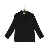 REBECCA TAYLOR LONG SLEEVE DESIGNER BLAZER BLACK 0