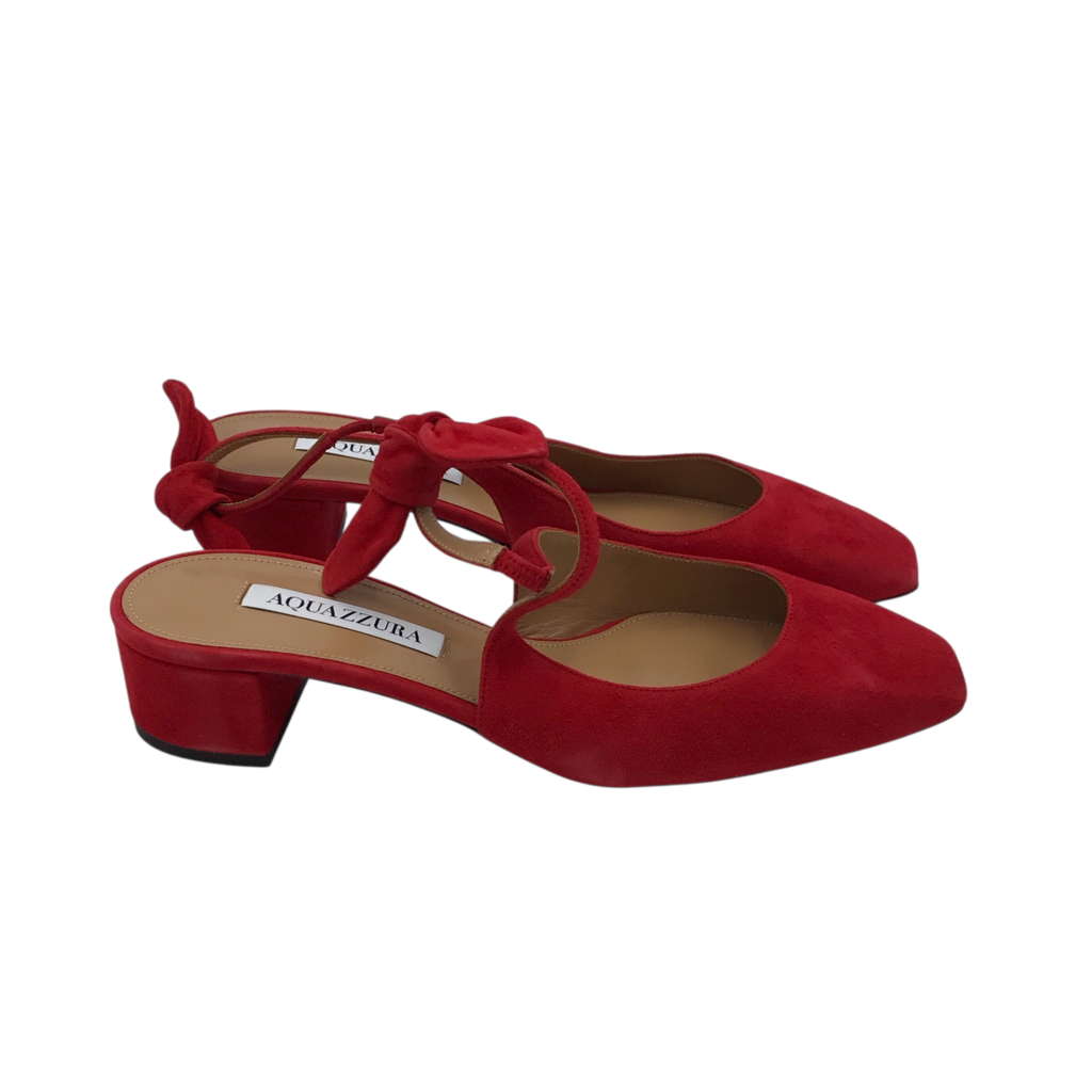 RET$845 SLINGBACK PUMP DESIGNER SHOES RED 7.5