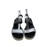 WEDGE SANDAL SHOES SILVER GOLD 11