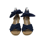 UGG ESPADRILLE WEDGE SANDAL SHOES NAVY 7