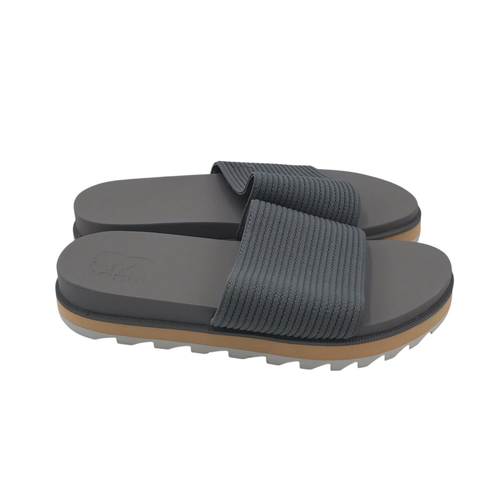 SOREL SLIP ON SANDAL SHOES GRAY 8