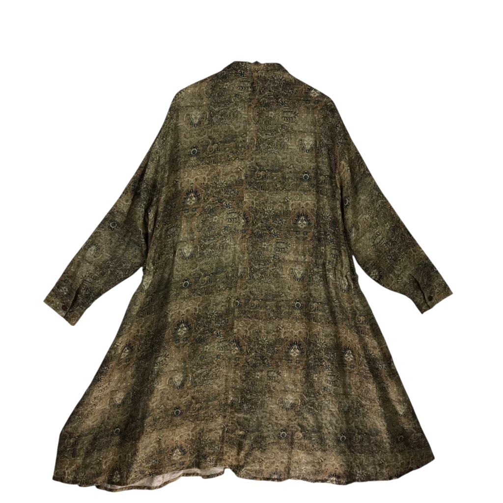 PRINT LONG SLEEVE DESIGNER JACKET TAN BLACK LARGE