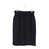 FENDI RET$1400 SILIK WOOL PENCIL LUXE SKIRT BLACK 46