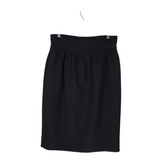 FENDI RET$1400 SILIK WOOL PENCIL LUXE SKIRT BLACK 46