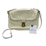 FENDI VINTAGE PATENT LEATHER LUXE HANDBAG CREAM