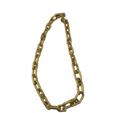 BALENCIAGA RET: $1250 "B" CHAIN NECKLACE LUXE JEWELRY POLISHED BRASS