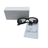 PRADA "BAROQUE" SWIRL FRAME LUXE SUNGLASSES BROWN