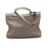SALVATORE FERRAGAMO "GANCINI" CANVAS SHOUDLER HANDBAG PINK WHITE