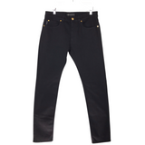 VERSACE RET$495 STRAIGHT LEG MEN JEANS BLACK GOLD 32