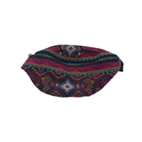 JOHNNY WAS EMBROIDERED CANVAS BELTBAG DESIGNER ACCESSORIES BLUE PINK
