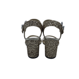 JIMMY CHOO "MAYSA 85" EMBELLISHED GLITTER HEELS LUXE SHOES GOLD 39