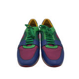 BURBERRY PRORSUM THE FIELD COLORE BLOCK SNEAKERS MEN SHOE BLUE/GREEN 45