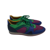 BURBERRY PRORSUM THE FIELD COLORE BLOCK SNEAKERS MEN SHOE BLUE/GREEN 45
