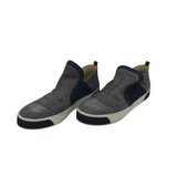 STUART WEITZMAN SLIP ON SNEAKER SHOES METALLIC BLACK 9M